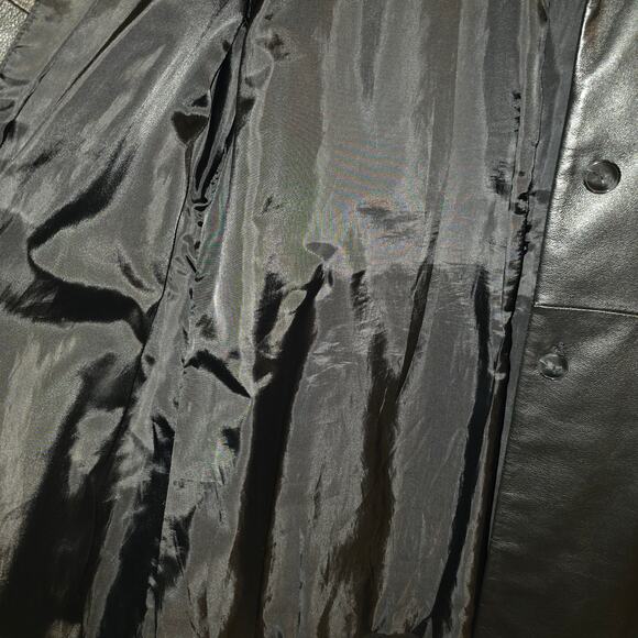 Sonoma Women’s Black Genuine Leather Jacket XL Button Front Blazer-Style - Picture 7 of 7